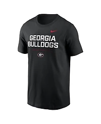 Nike Men's Black Georgia Bulldogs 2025 Courtside Basketball Performance T-Shirt