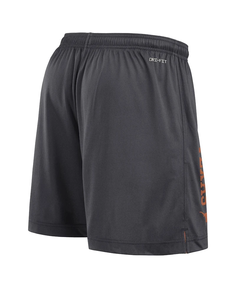 Nike Men's Texas Orange/Anthracite Longhorns Courtside Standard Issue Dri-fit Reversible Shorts