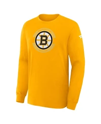 Fanatics Men's Gold Boston Bruins Authentic Pro Property Of Practice Long Sleeve T-Shirt