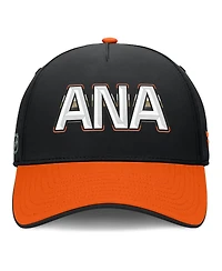 Fanatics Men's Black/Orange Anaheim Ducks Authentic Pro Rink Team Code Flex Hat
