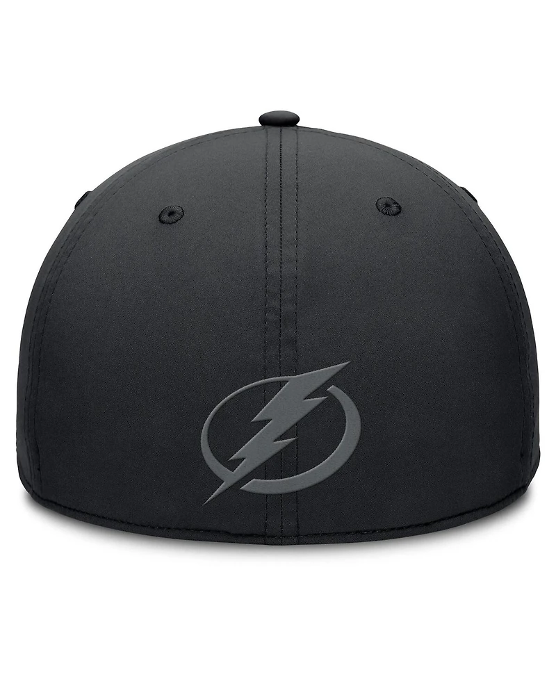 Fanatics Men's Black Tampa Bay Lightning Authentic Pro Road Team Code Flex Hat