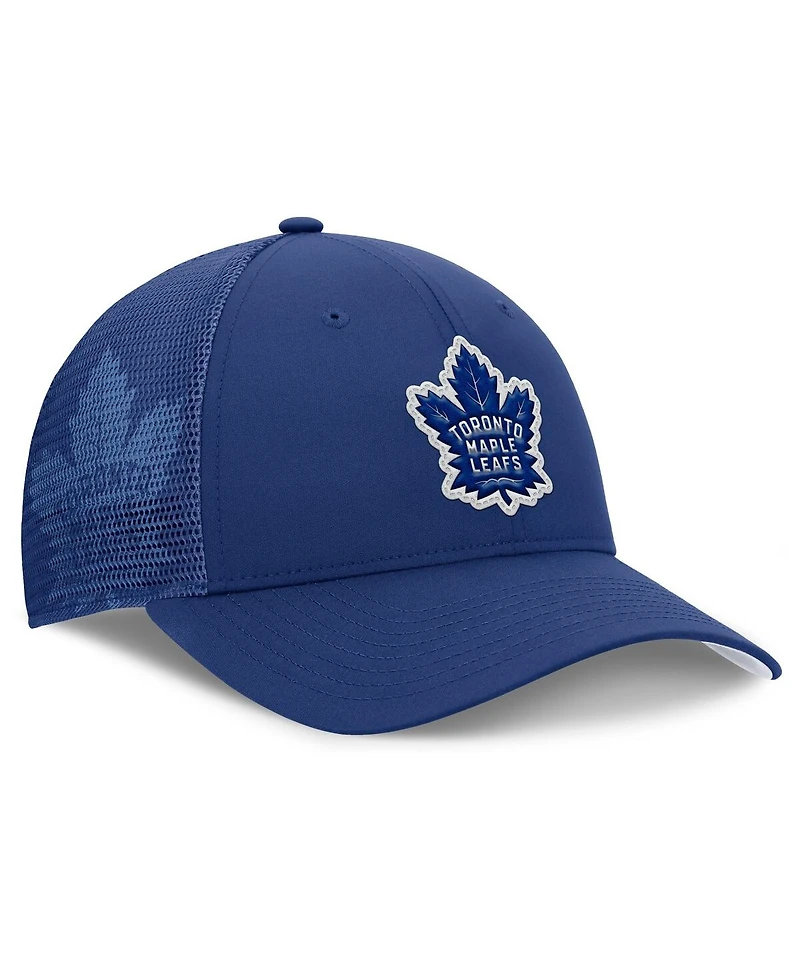 Fanatics Men's Blue Toronto Maple Leaf's Authentic Pro Home Ice Trucker Adjustable Hat