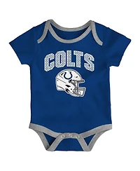 Outerstuff Baby Boys and Girls 3-Piece Indianapolis Colts All Day Play Bodysuit Set