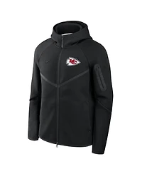 Nike Men's Black Kansas City Chiefs Tech Fleece Full-Zip Windrunner Hoodie