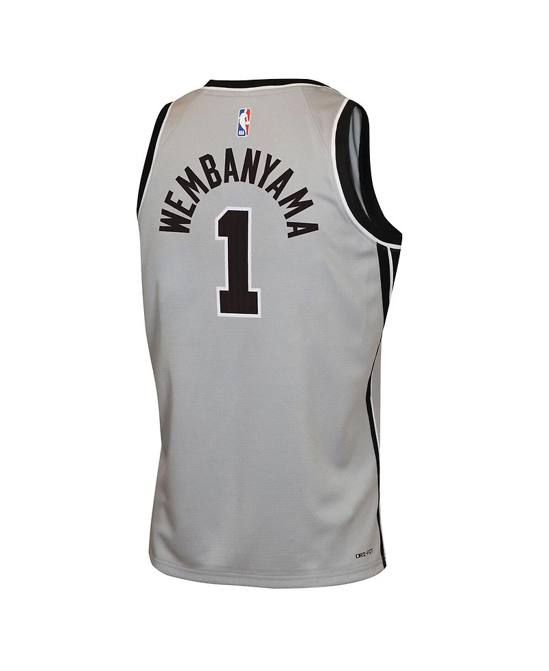 Jordan Big Boys and Girls Victor Wembanyama Silver San Antonio Spurs Swingman Jersey