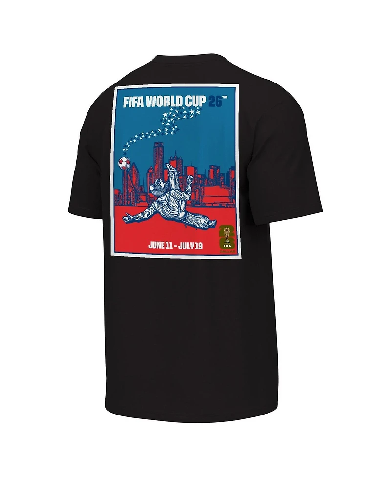 Outerstuff Men's Black 2026 Fifa World Cup Dallas Host City Poster Graphic T-Shirt