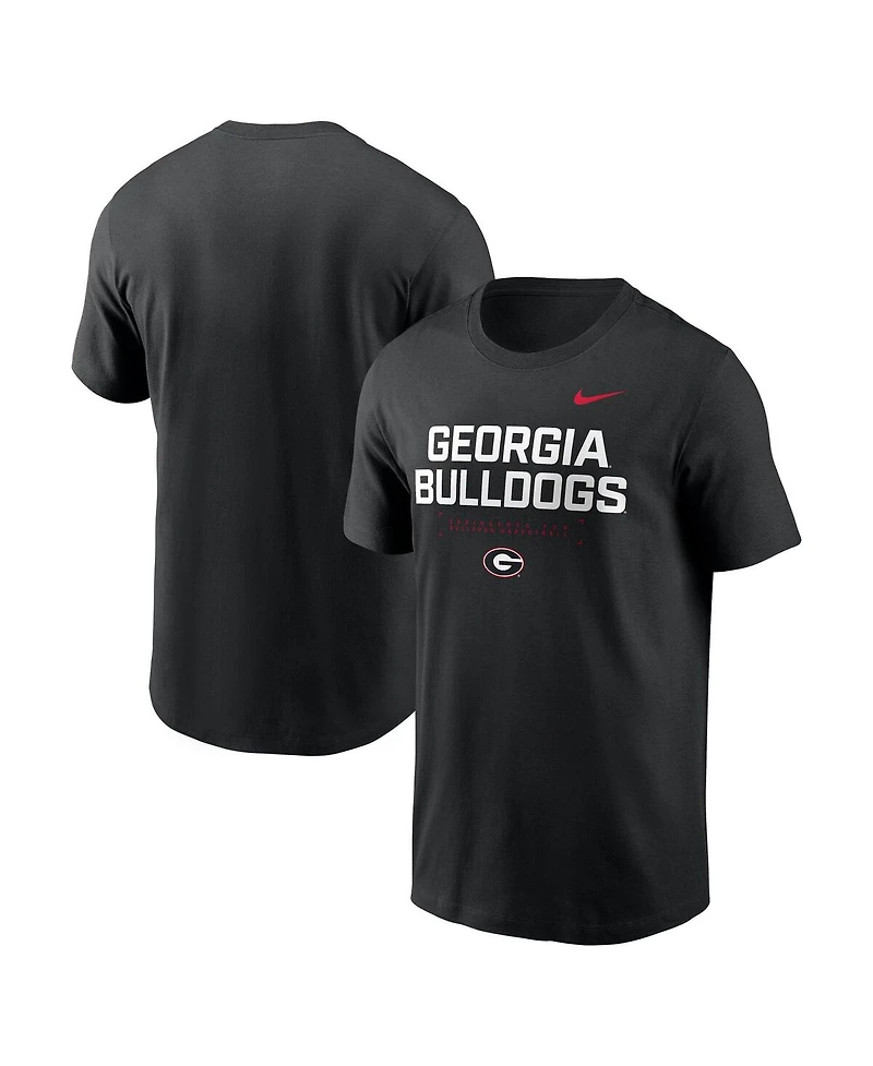 Nike Men's Black Georgia Bulldogs 2025 Courtside Basketball Performance T-Shirt