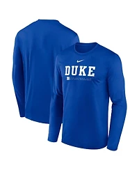 Nike Men's Royal Duke Blue Devils 2025 Courtside Basketball Shootaround Legend Dri-fit Long Sleeve T-Shirt