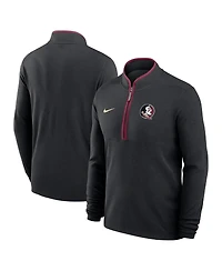 Nike Men's Black Florida State Seminoles Courtside Victory Dri-fit Half-Zip Pullover Hoodie