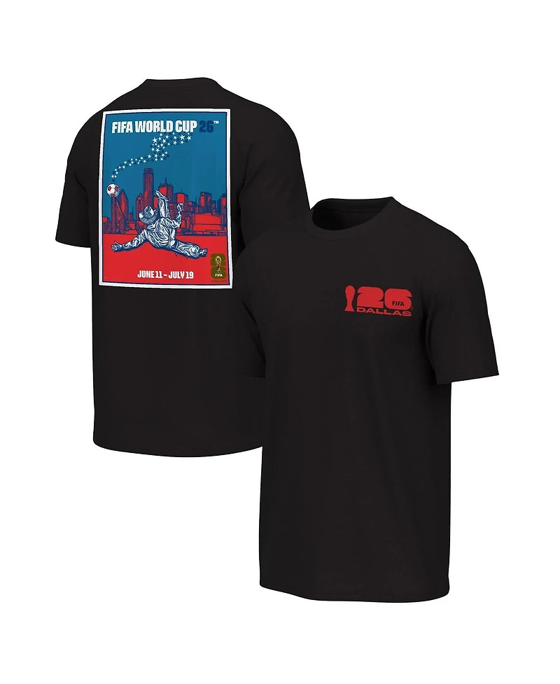 Outerstuff Men's Black 2026 Fifa World Cup Dallas Host City Poster Graphic T-Shirt