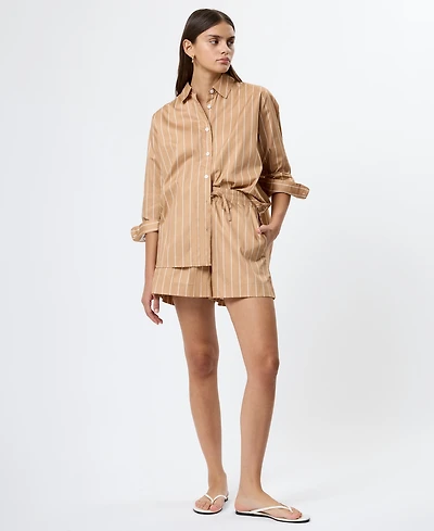 French Connection Women's Alexis Poplin Striped Shorts