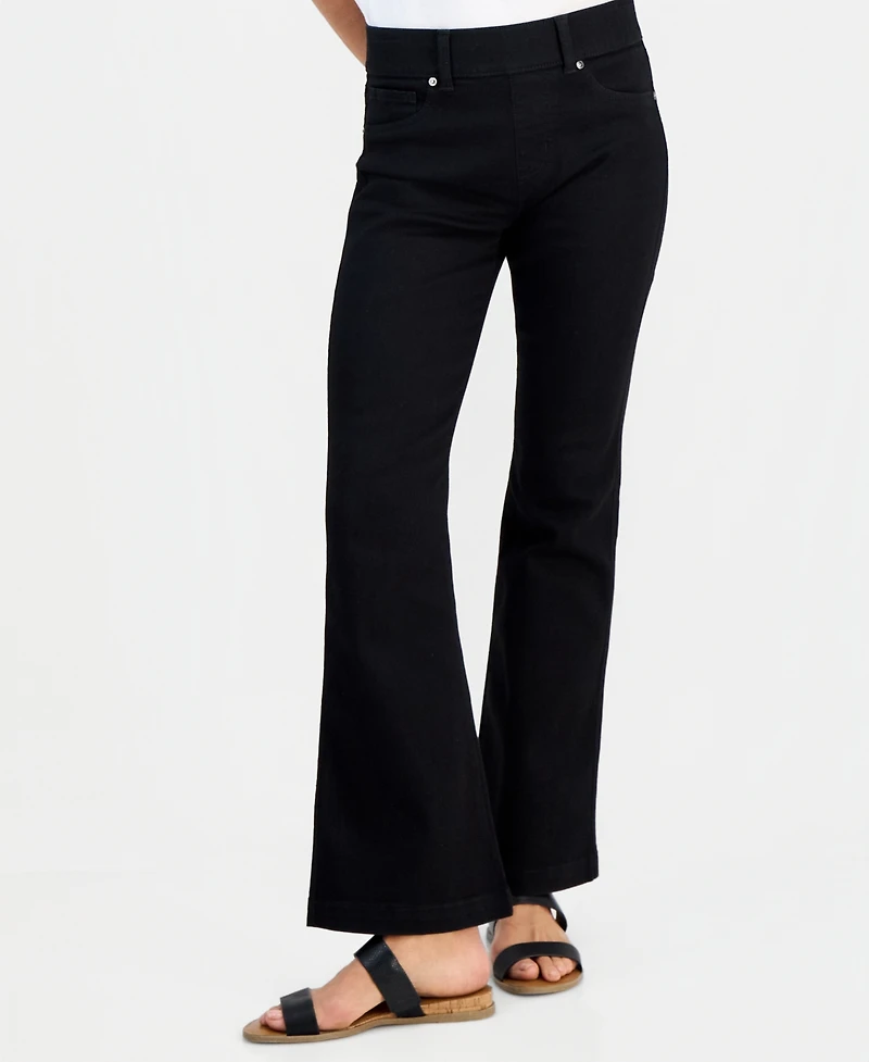 Style & Co Petite Pull-On Shaping High-Rise Bootcut Jeans, Macy's Exclusive