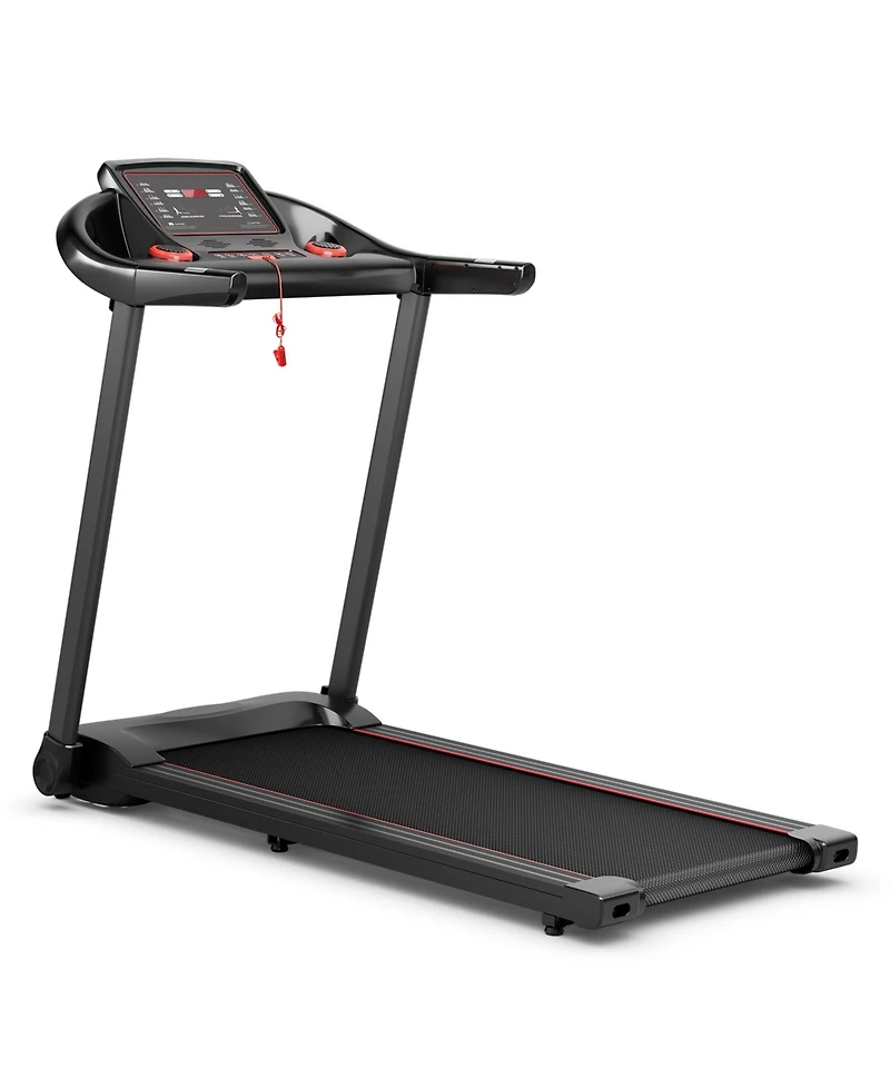 Sugift 2.25HP Electric Running Machine Treadmill with Speaker and App Control-Red