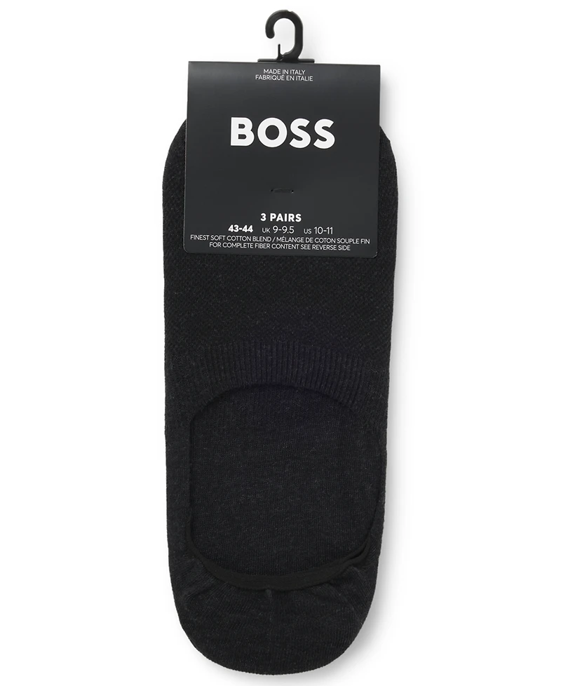 Hugo Boss Men's 3-Pack Low-Cut Socks