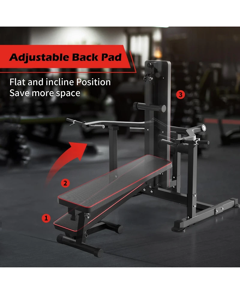Zenova Adjustable Bench Press Machine, Weight Bench for Home Gym, Incline Bench