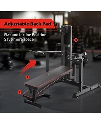 Zenova Adjustable Bench Press Machine, Weight Bench for Home Gym, Incline Bench