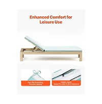 Slickblue Set of 2 Outdoor Chaise Lounge Chair Cushions 80 x 26" Waterproof and Thick