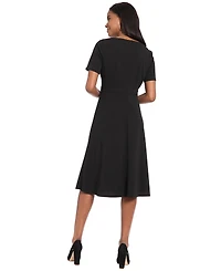 London Times Petite Short Sleeve Dress