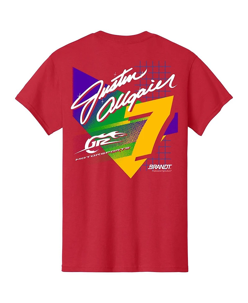 Jr Motorsports Official Team Apparel Men's Red Justin Allgaier Brandt Car T-Shirt