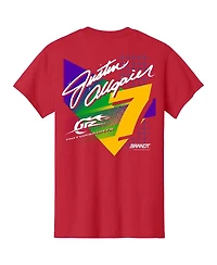 Jr Motorsports Official Team Apparel Men's Red Justin Allgaier Brandt Car T-Shirt