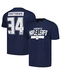 Levelwear Men's Auston Matthews Navy Toronto Maple Leaf Richmond Player Name Number T-Shirt