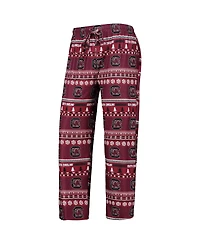 Concepts Sport Men's 2-Piece Garnet South Carolina Gamecocks Ugly Sweater Long Sleeve Top and Pants Sleep Set