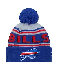 New Era Big Boys and Girls Royal Buffalo Bills Main Cuffed Knit with Pom Hat