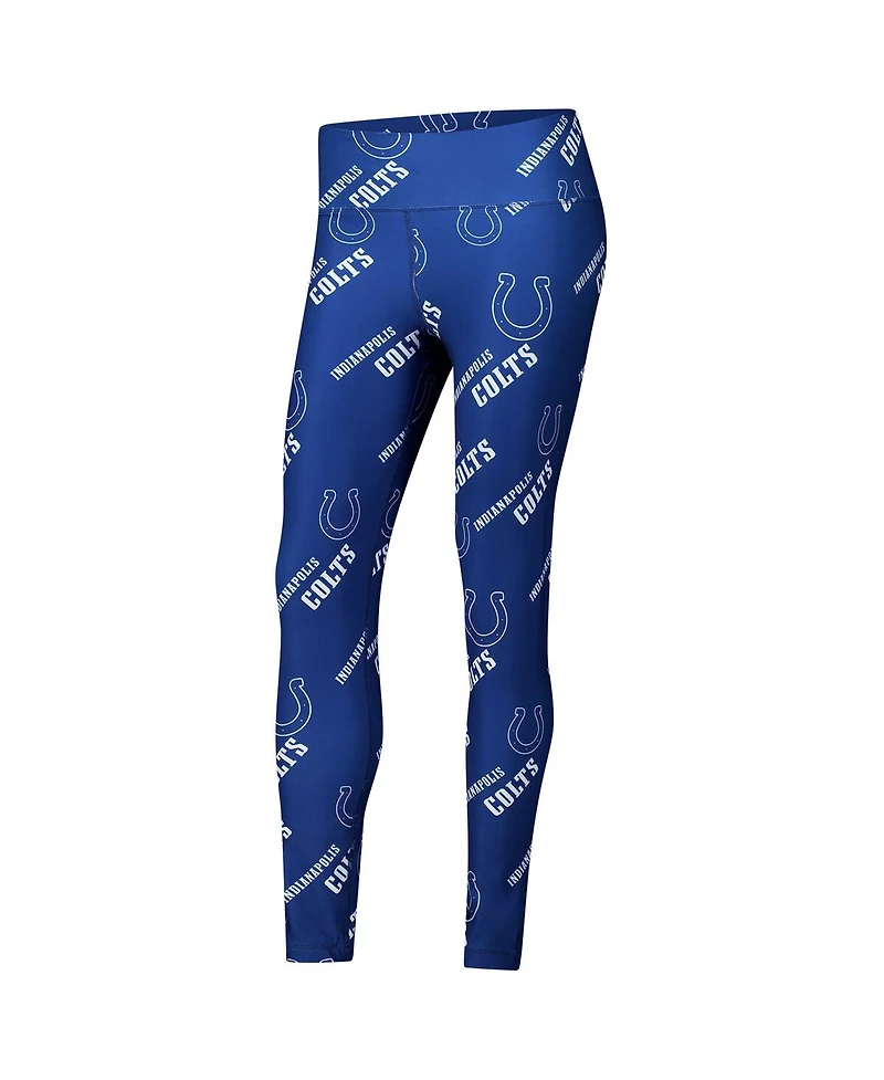 Concepts Sport Women's Royal Indianapolis Colts Breakthrough Allover Print Knit Sleep Leggings