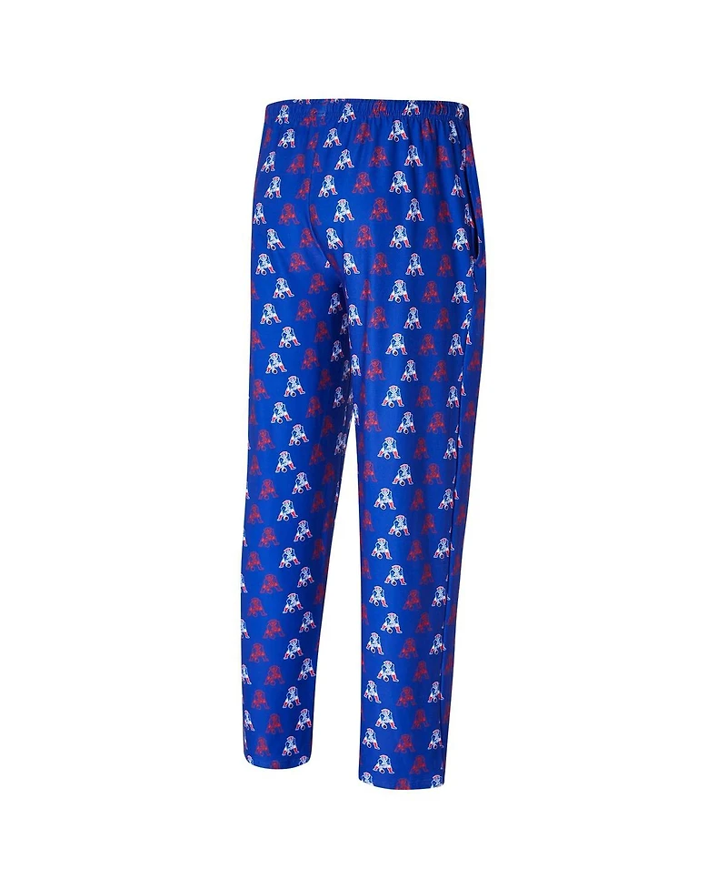 Concepts Sport Men's Royal New England Patriots Record Throwback All Over Knit Pants