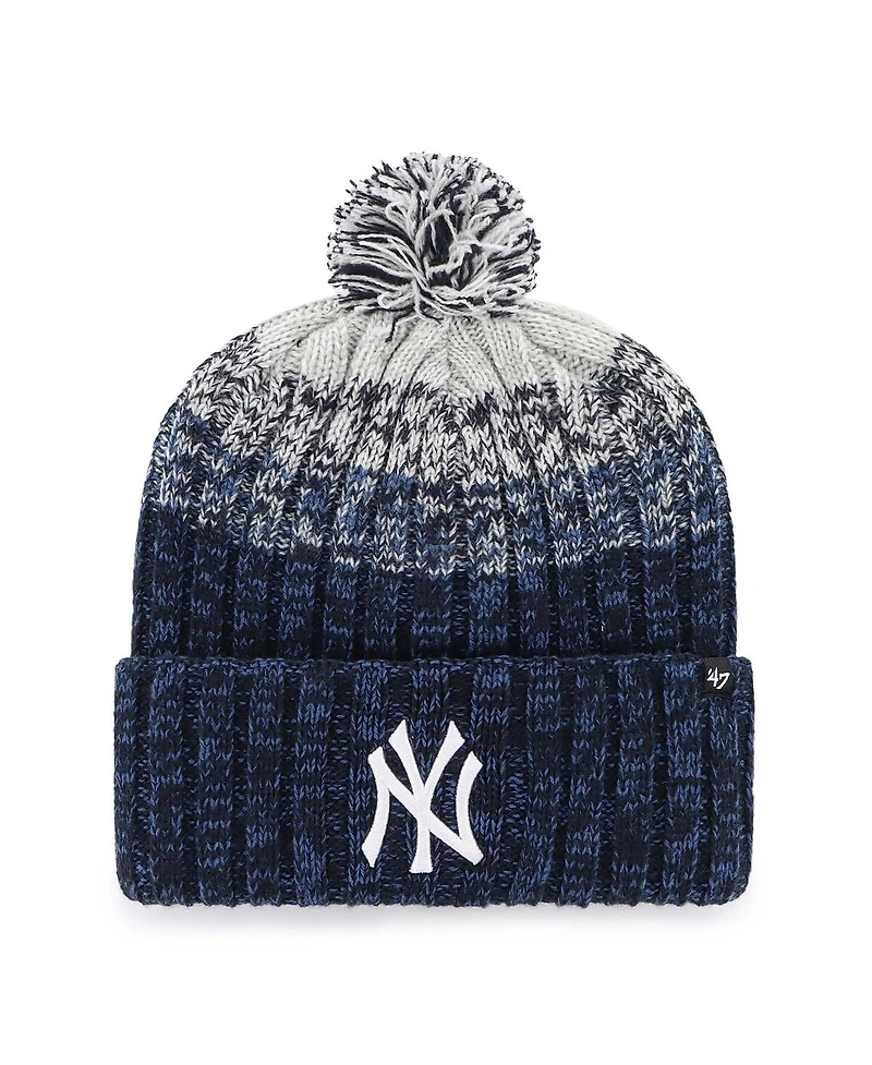 '47 Brand Men's Navy New York Yankees Cascade Cuffed Knit with Pom Hat
