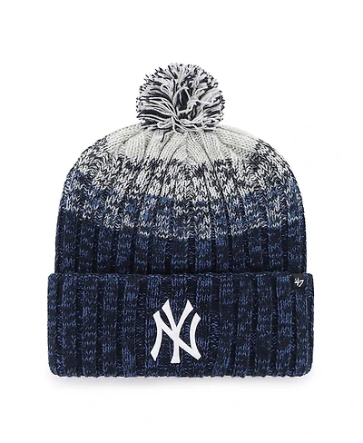 '47 Brand Men's Navy New York Yankees Cascade Cuffed Knit with Pom Hat