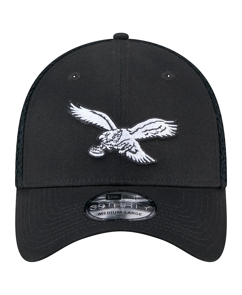 New Era Men's Black Philadelphia Eagles Main Neo 39THIRTY Flex Hat