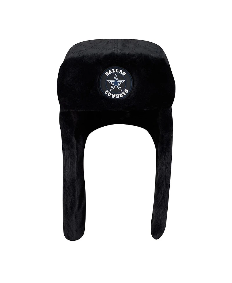 New Era Men's Black Dallas Cowboys Quilted Trapper Hat