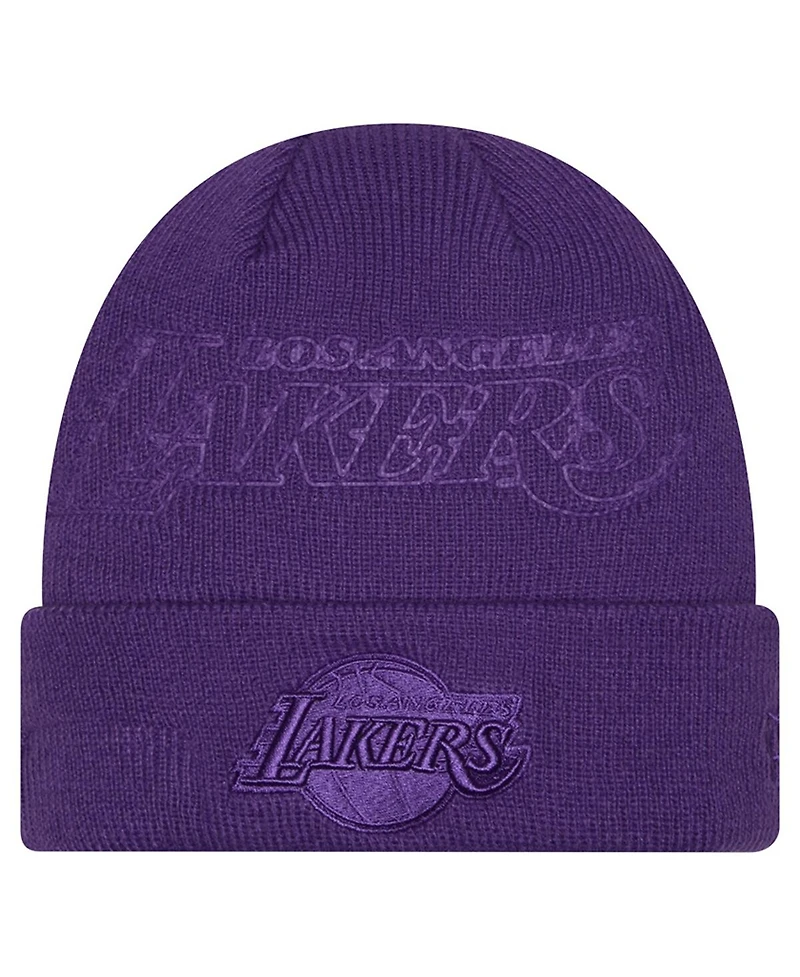 New Era Men's Purple Los Angeles Lakers Tonal Cuffed Knit Hat
