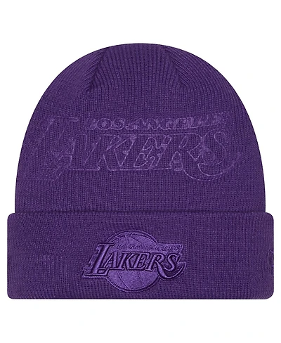 New Era Men's Purple Los Angeles Lakers Tonal Cuffed Knit Hat