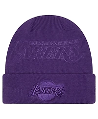 New Era Men's Purple Los Angeles Lakers Tonal Cuffed Knit Hat