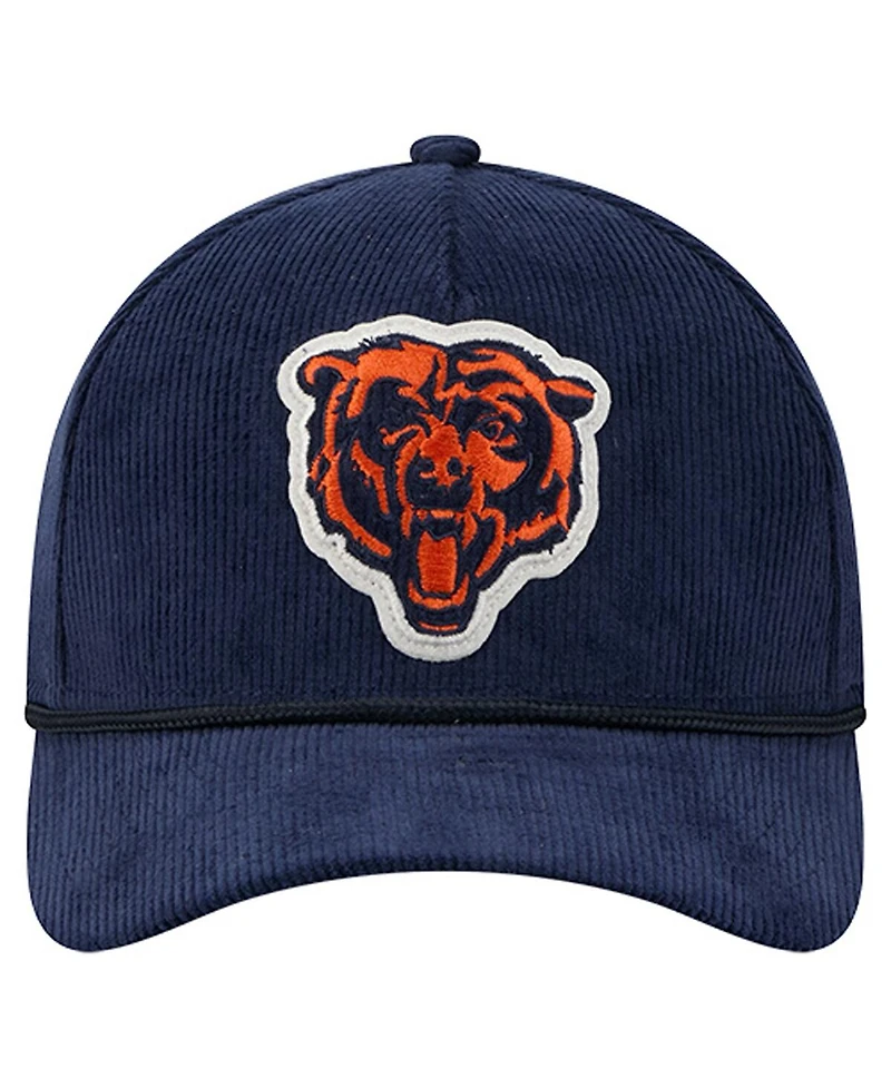 New Era Men's Navy Chicago Bears Cord Corduroy 9FORTY A-Frame Adjustable Hat
