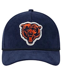 New Era Men's Navy Chicago Bears Cord Corduroy 9FORTY A-Frame Adjustable Hat