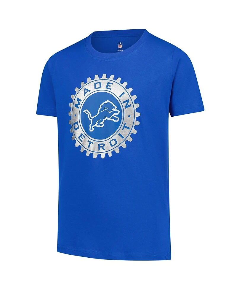 Outerstuff Big Boys and Girls Blue Detroit Lions Team Spirit T-Shirt