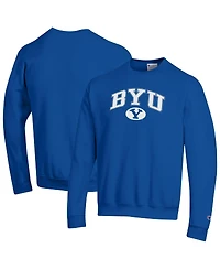 Champion Men's Royal Byu Cougars Arch Over Logo Pullover Sweatshirt