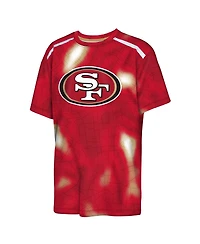 Outerstuff Big Boys and Girls Scarlet San Francisco 49ers End Zone Dri-Tek T-Shirt