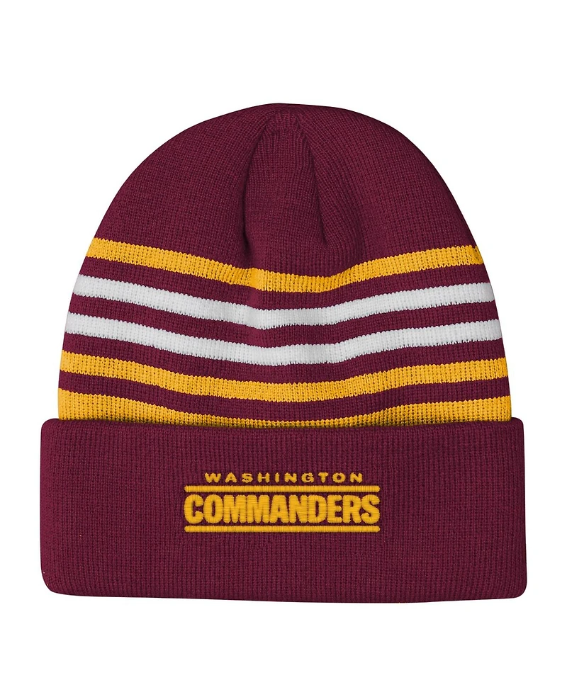 Outerstuff Big Boys and Girls Burgundy Washington Commanders Essentials Cuffed Knit Hat