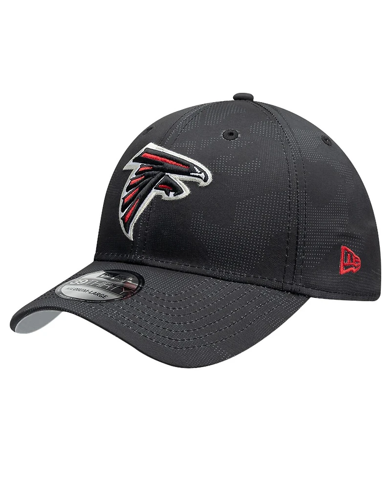 New Era Men's Black Atlanta Falcons Tonal Camo 39THIRTY Stretch Fit Hat