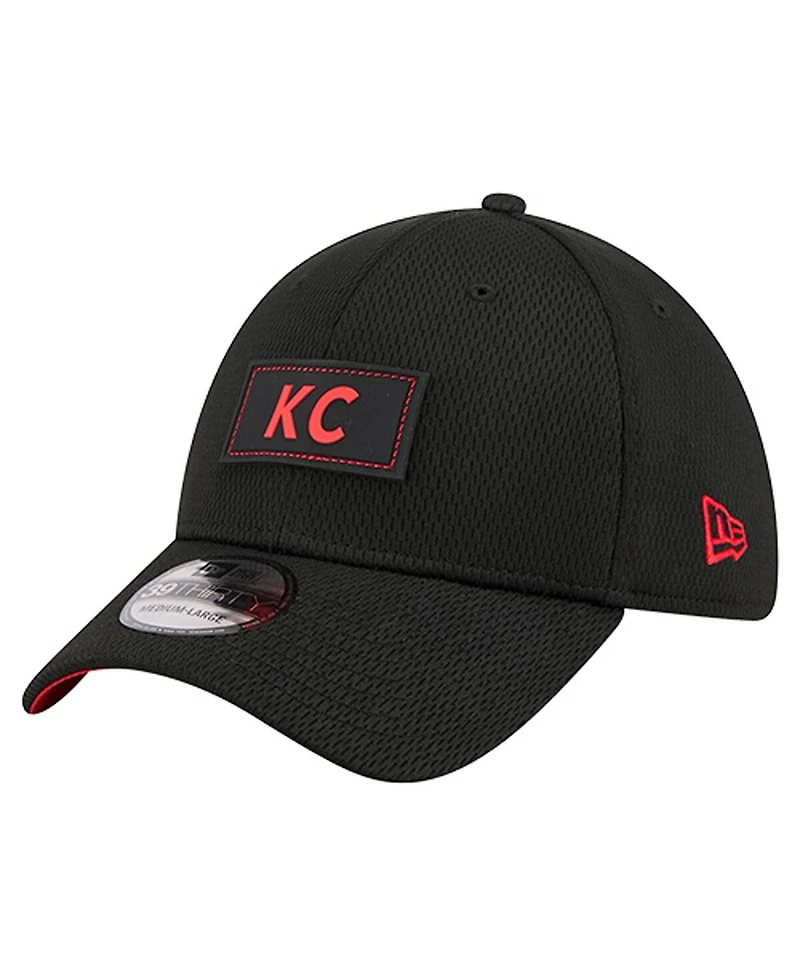 New Era Men's Black Kansas City Chiefs Scoreboard 39THIRTY Flex Hat