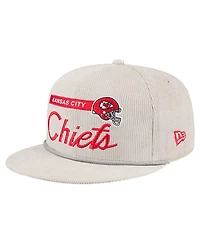 New Era Men's Gray Kansas City Chiefs Cord Rope Corduroy 9FIFTY Snapback Hat