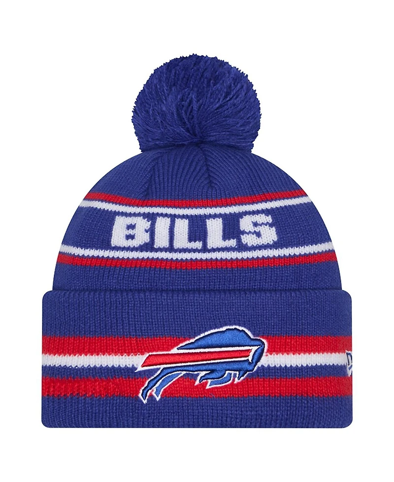 New Era Men's Royal Buffalo Bills Classic Cuffed Knit with Pom Hat