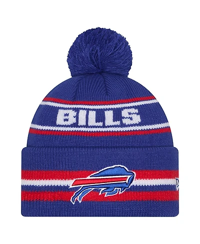 New Era Men's Royal Buffalo Bills Classic Cuffed Knit with Pom Hat
