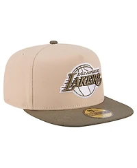 New Era Men's Tan Los Angeles Lakers Color Pack Two-Tone 59FIFTY A-Frame Fitted Hat
