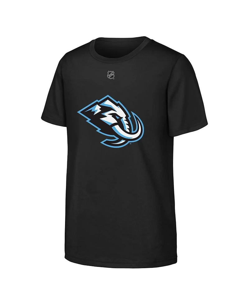 Outerstuff Big Boys and Girls Logan Cooley Black Utah Mammoth Name Number T-Shirt