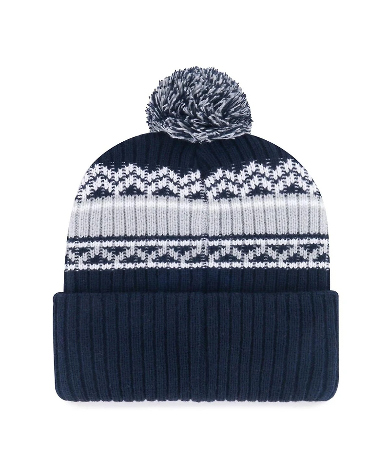 '47 Brand Big Boys and Girls Navy New York Yankees Polar Vortex Cuffed Knit with Pom Hat